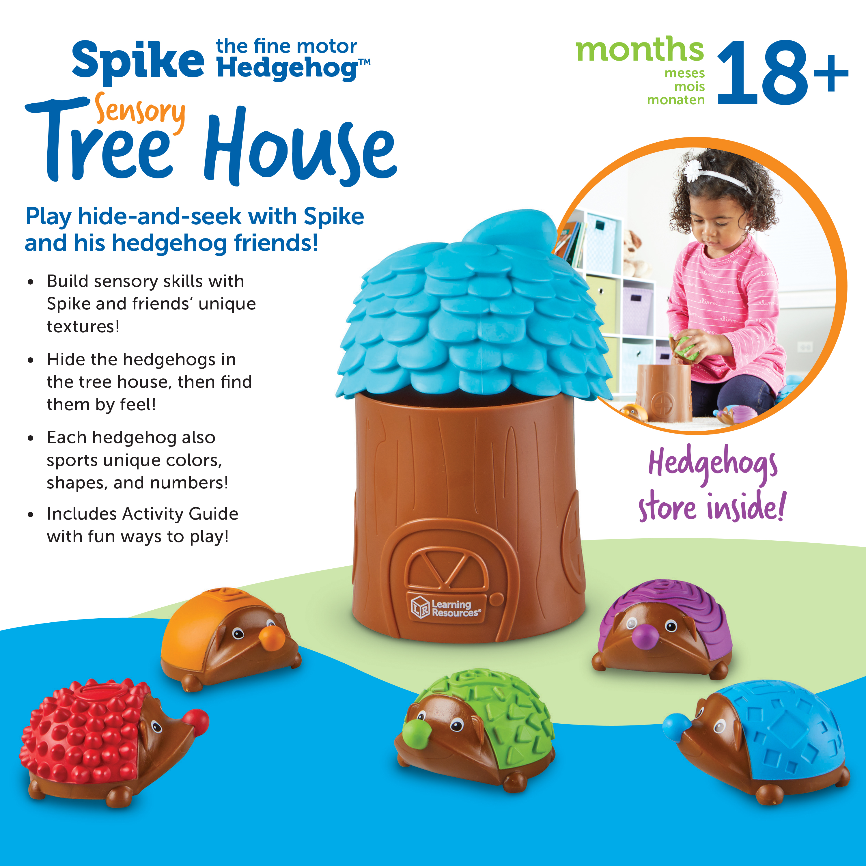 Learning Resources Spike the Fine Motor Hedgehog Sensory Tree House - 7 Pieces, Preschool Learning Toys for Boys and Girls Ages 18+ months - image 4 of 6