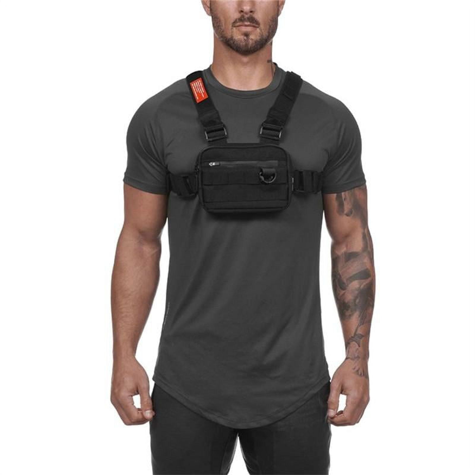 Unisex Men Women Harness Chest Rig Waist Bag Hip Hop Fanny Front