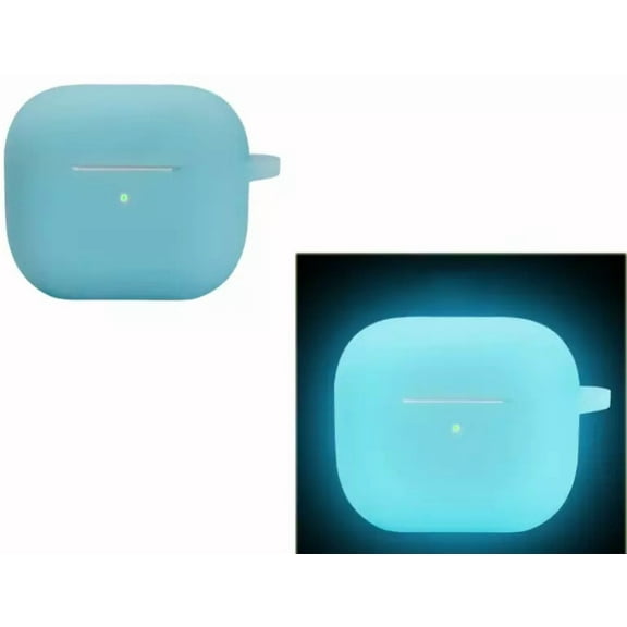 Airpods 4 Case Glow in the Dark Blue Silicone Shockproof  (2024)
