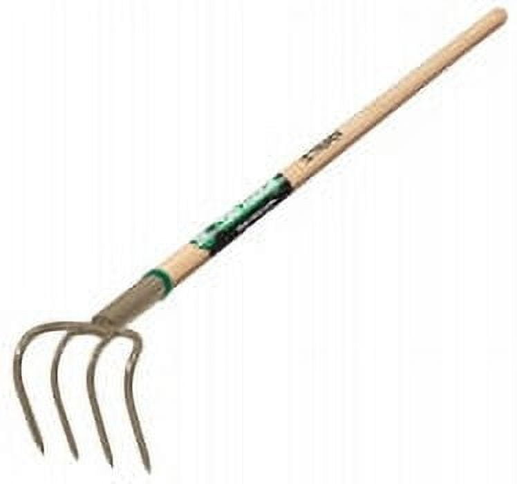 Truper 30024 Tru Tough 4-Tine Forged Cultivator, 5-Inch Head, 54-Inch Wood Ha...