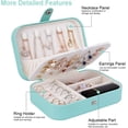 thumbnail image 3 of Travel Jewelry Organiser Cases, Jewelry Storage Box for Necklace, Earrings, Rings, Bracelet (Box-Blue), 3 of 5