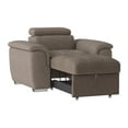 thumbnail image 5 of Lazzara Home LX-8228TP-1 Warrick Taupe Microfiber Accent Chair with Pull-out Ottoman, 5 of 9