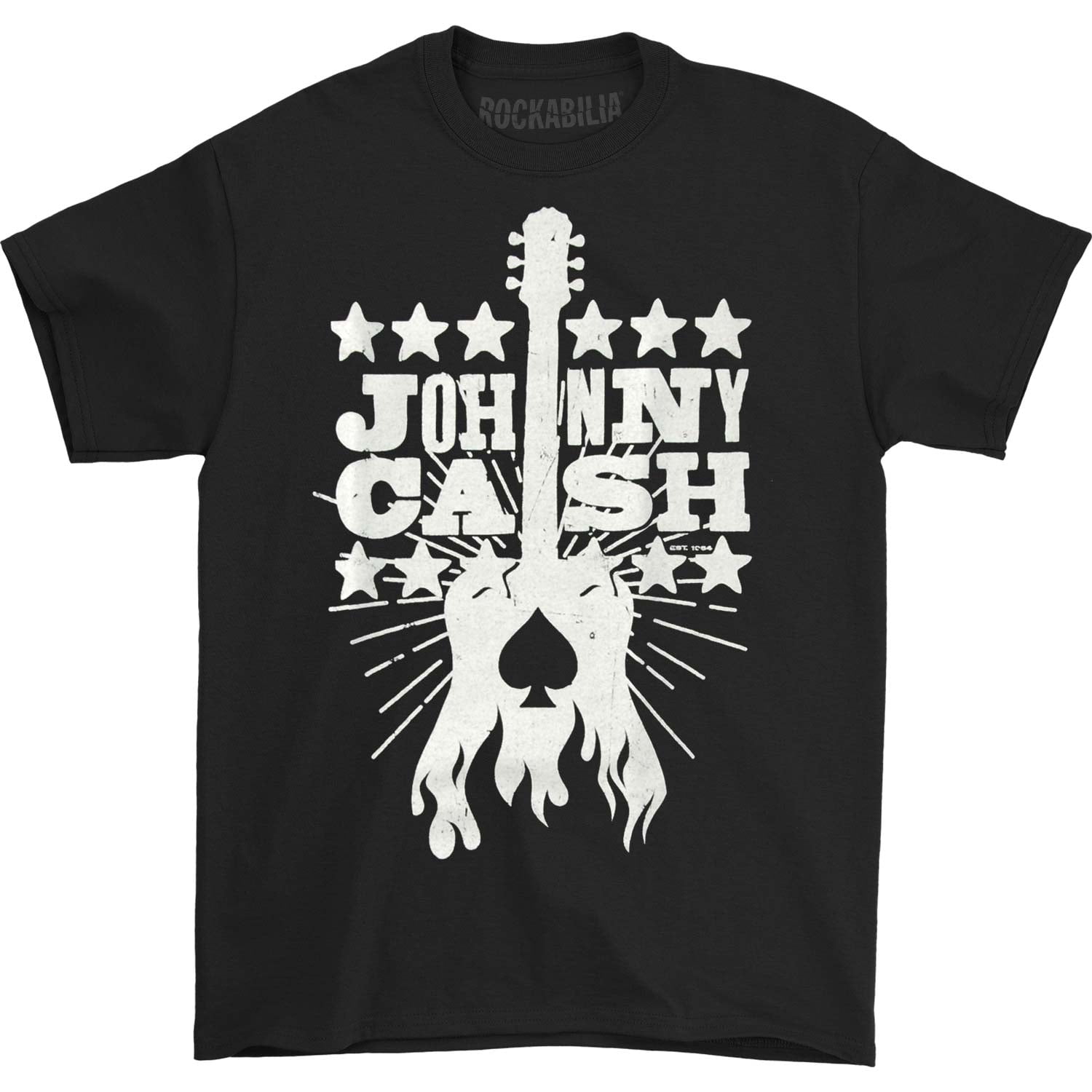 Johnny Cash - Johnny Cash Boys' Woodcut Guitar Youth Tee T-shirt Youth Small Black - Walmart.com 