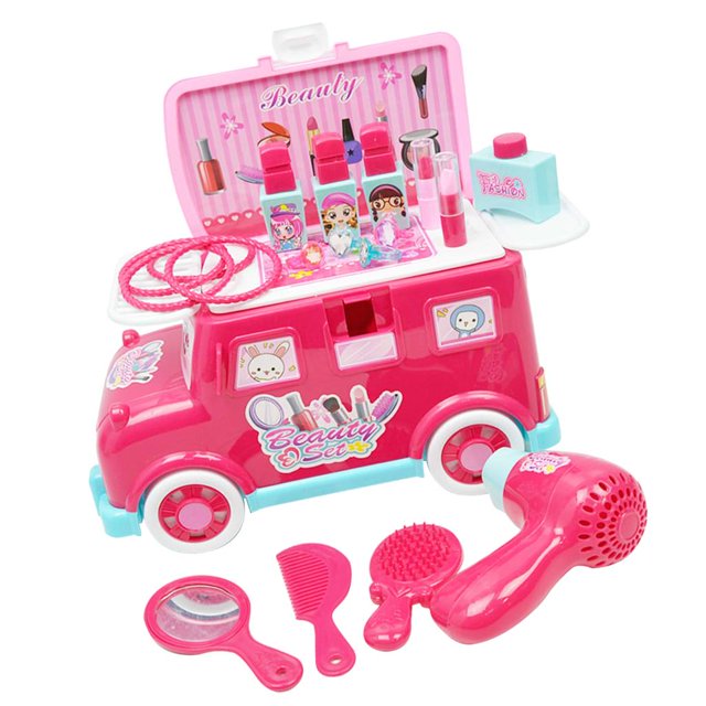 De Maquillaje De Salón De 19 Piezas, Espejo, De cabellero, Lápices Labiales, , Perfume, De Uñas, , Pu Yotijar Los niños simulan jugar juguetes