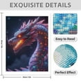 thumbnail image 3 of Diamond Art Kit for Adults, Fiery Dragon with Colorful Scales Diamond Painting for Adults Beginners, DIY Diamond Art Painting Kits, 5D Diamond Painting Crafts for Home Decor 12x16 Frameless, 3 of 7