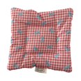 thumbnail image 4 of Posavasos cuadrado de algodón con estampado de nudo de mariposa y cuadros Rosa, 4 of 9