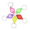 thumbnail image 5 of mini llavero linterna LED de 12 lúmenes portátil ultra brillante con batería negra con mosquetón con resorte para luz de emergencia (pilas incluidas), paquete de 5 luz violeta violeta, 5 of 5