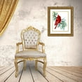 thumbnail image 3 of Loreth, Lanie 26x32 Gold Ornate Wood Framed with Double Matting Museum Art Print Titled - Modern Cardinal on Branch I, 3 of 4
