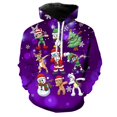thumbnail image 4 of Sudadera con capucha y estampado 3D de Papá Noel y muñeco de nieve, novedad en sudaderas con capucha y gráfico navideño de Feliz Navidad, sudaderas con capucha unisex de invierno, 4 of 5