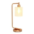 thumbnail image 3 of Lalia Home Modern Iron Desk Lamp with Glass Shade Rose Gold, 3 of 7
