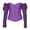 Purple, variant on Women's Six Hook Bodice Shaping Top - Shoulder Strap Waistline Long Sleeve Lace Bustier for Party