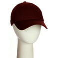 thumbnail image 4 of D&I Plain Dad Hat 100% Cotton Unstructured Hat Unisex Strap Cap - Burgundy Charcoal Black, 4 of 9