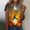 A472 Multicolor, variant on Women's Witch Broomstick T-Shirts Short Sleeve Crewneck Black Cat Watercolor Graphic Tees Fall Halloween Casual Tops Season Holiday Party Blouses