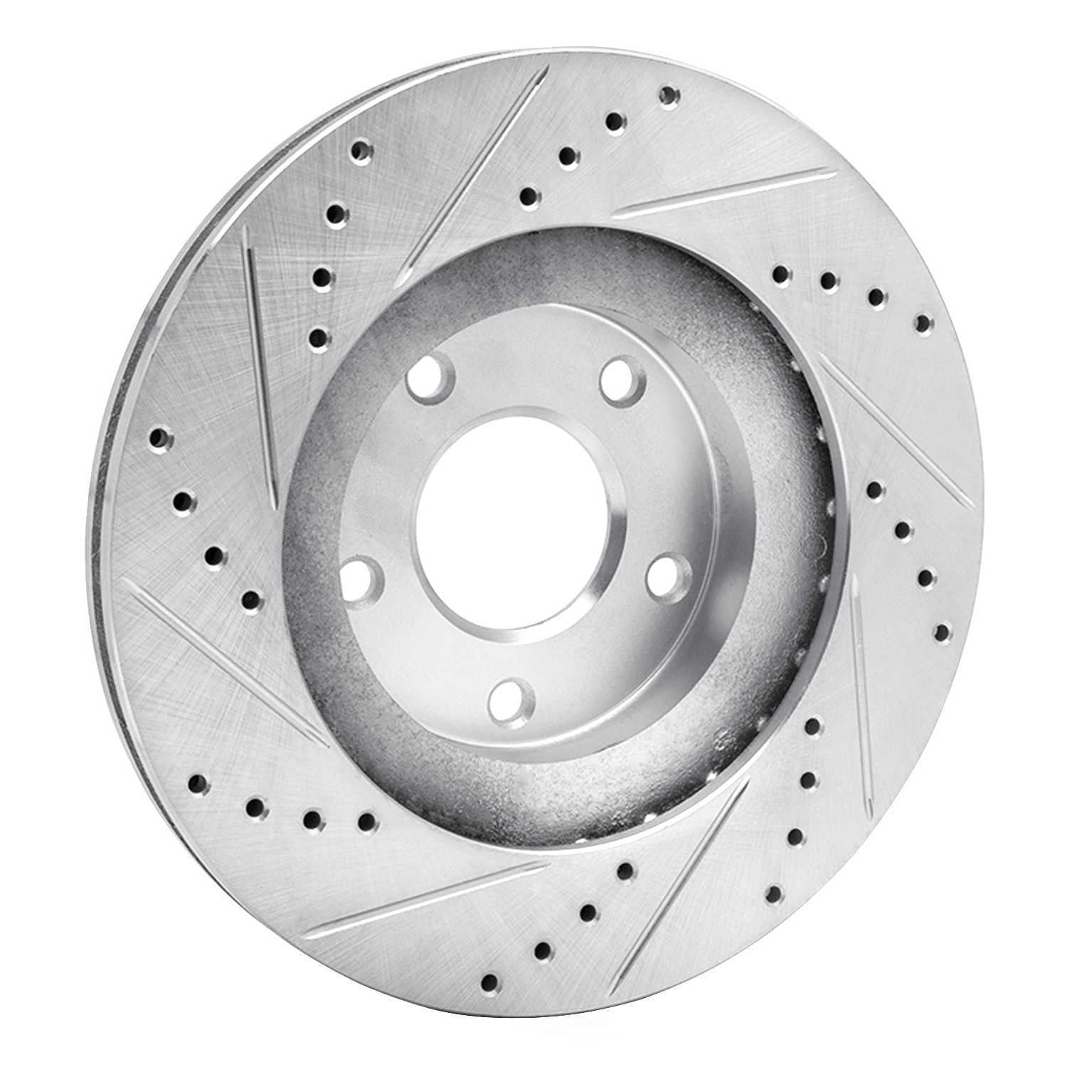 Dynamic Friction Company 631-67049R DFC Brake Rotor - Drilled And Slotted - Silver