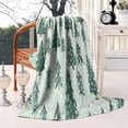 thumbnail image 2 of Light Green Christmas Tree and Snow Pattern Blanket,Comfortable Soft Lamb Wool Throw Blanket,All Season,Warm Lightweight Blankets for Sofa Bed Couch Living Room Chair,50"x60", 2 of 4
