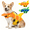 Yellow, variant on Dog Life Jacket with Chin Float, Adjustable High Buoyancy Cartoon Pet Swim Vest with Rescue Handle, Ripstop Floating Jacket for Small Medium Large Dogs, Ideal for Swimming, Boating and Pool