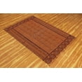thumbnail image 4 of Casavani Handblock Printed Cotton Study Room Rug Home Decor Kilim, Brown 3x5 feet, 4 of 5