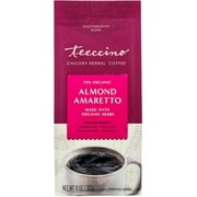 Teeccino Chicory Ground Herbal Coffee, Almond Amaretto, Medium Roast, 11 oz