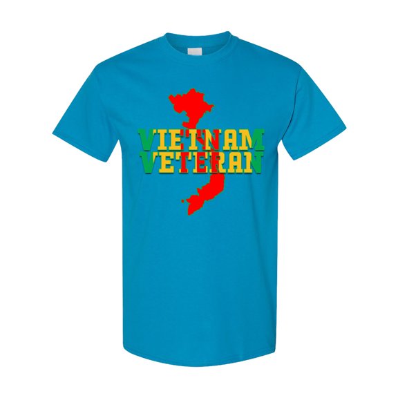 Inktastic Vietnam Veteran in Green Gold and Red T-Shirt