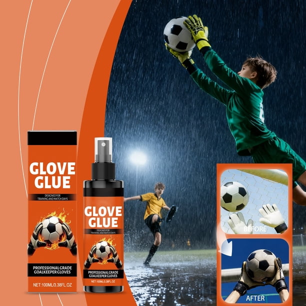 Spray de agarre para guantes de fútbol – Potenciador antideslizante para mejorar el control, 100ml | Aumenta la viscosidad del guante, accesorio versátil para equipos deportivos para una sujeción