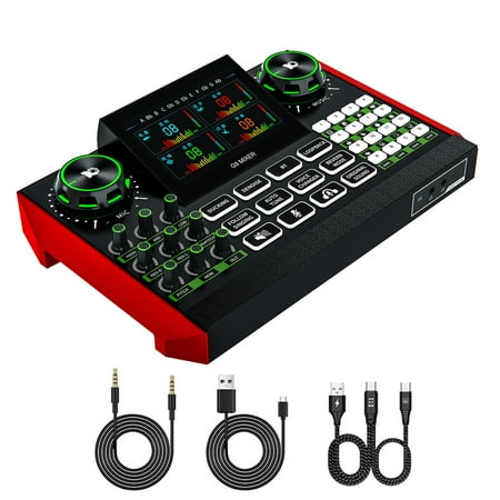 Tenlamp Audio Mixer G9 Live Streaming Sound Card Mobile Computer Podcasting Device