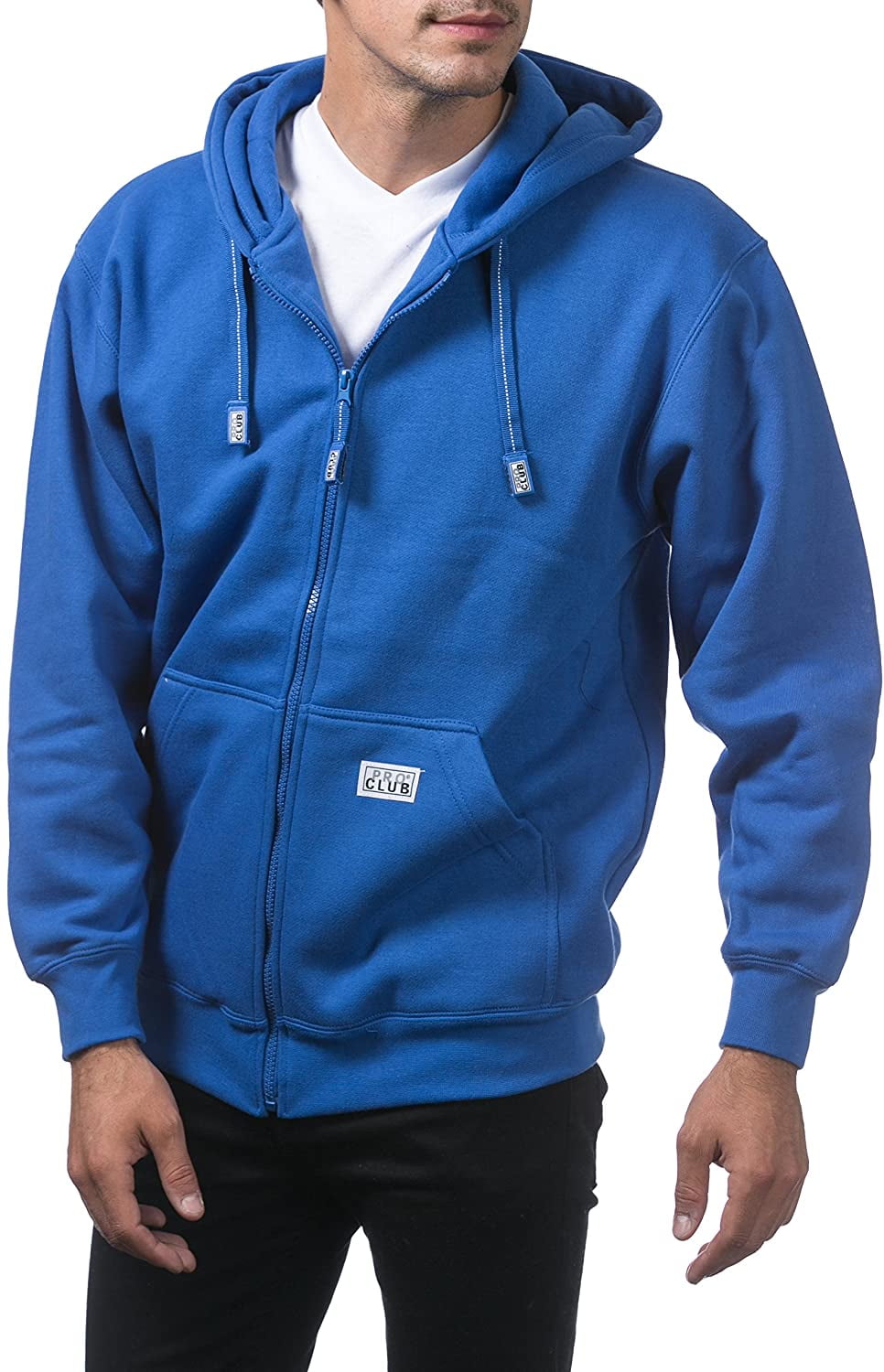 Blue pro club hoodie deals