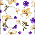 thumbnail image 4 of Metal Light Switch Plate Cover Purple Yellow Flowers Rosemary White FLW050, 4 of 13
