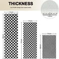 thumbnail image 4 of Black and White Checkered Pattern Kitchen Rugs Sets Of 3,Kitchen Runner Rugs Non Skid Washable,Decorative Kitchen Floor Mats for Kitchen,Sink,Laundry,17"x30"+ 17"x47" + 17"x59", 4 of 6