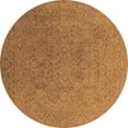 thumbnail image 1 of Ahgly Company Indoor Round Persian Orange Bohemian Area Rugs, 7' Round, 1 of 4