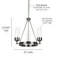 thumbnail image 2 of F17113-57-Sunset Lighting-Esquire - 3 Light Chandelier   Antique Gunmetal Finish with Clear Glass, 2 of 5