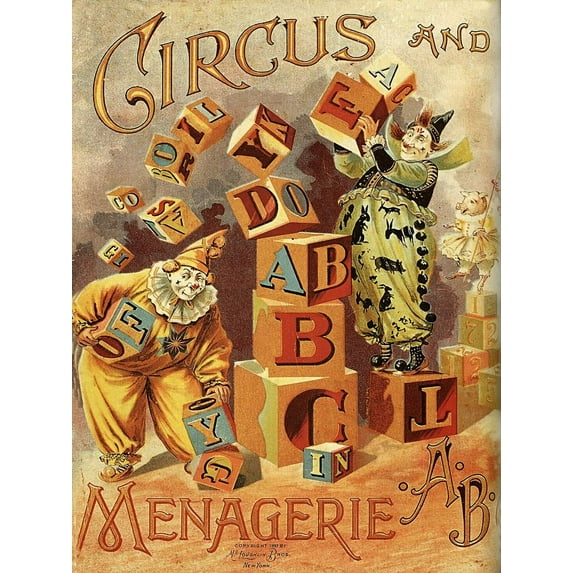 Circus Menagerie - CANVAS OR FINE PRINT WALL ART PRINT