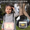 thumbnail image 5 of iPad 10 2022 Kid Case iPad 10.9 10th Gen Pretty Butterfly Case, Crossbody Strap EVA Foam Full Cover iPad 10 10.9 Kids case with Stand Pencil Holder Shockproof Rugged Case for Kids, Pink+Beige, 5 of 6