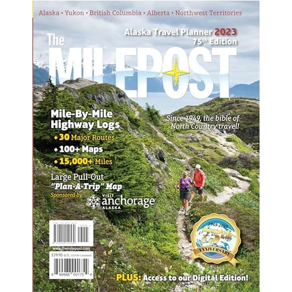 Pre-Owned The MILEPOST 2023: Alaska Travel Planner, 9781892154576, 1892154579, Paperback, 75th edition
