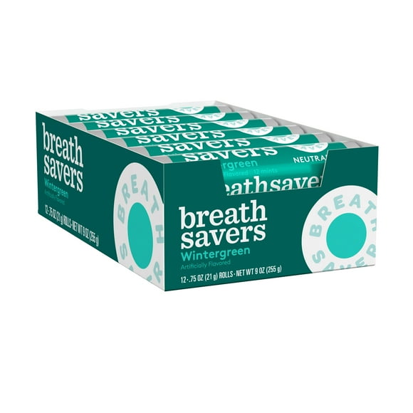 BREATH SAVERS Wintergreen Sugar Free Breath Mints, Halloween, 0.75 oz Rolls (24 Count)