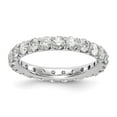 thumbnail image 2 of 14k White Gold U-Cut Set Diamond Eternity Wedding Band Anniversary Ring Size 9.5 - 3 Ct., 2 of 3