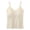 #256-Beige, variant on Women's Fashion Lace Trim Camisole with Built-in Support Bra Round Neck Solid Color Sleeveless Top Wearable as Outerwear Casual Chic and Versatile Style