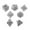 White, variant on Milaget 7 PCS Antique Acrylic Polyhedral Dice DND RPG Role Playing Game Toys White