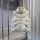thumbnail image 1 of Chaleco acolchado de plumón de pato blanco de algodón para mujer, abrigo suelto sin mangas con bolsillo, chaqueta ligera con cremallera, abrigo cálido de invierno, 1 of 5