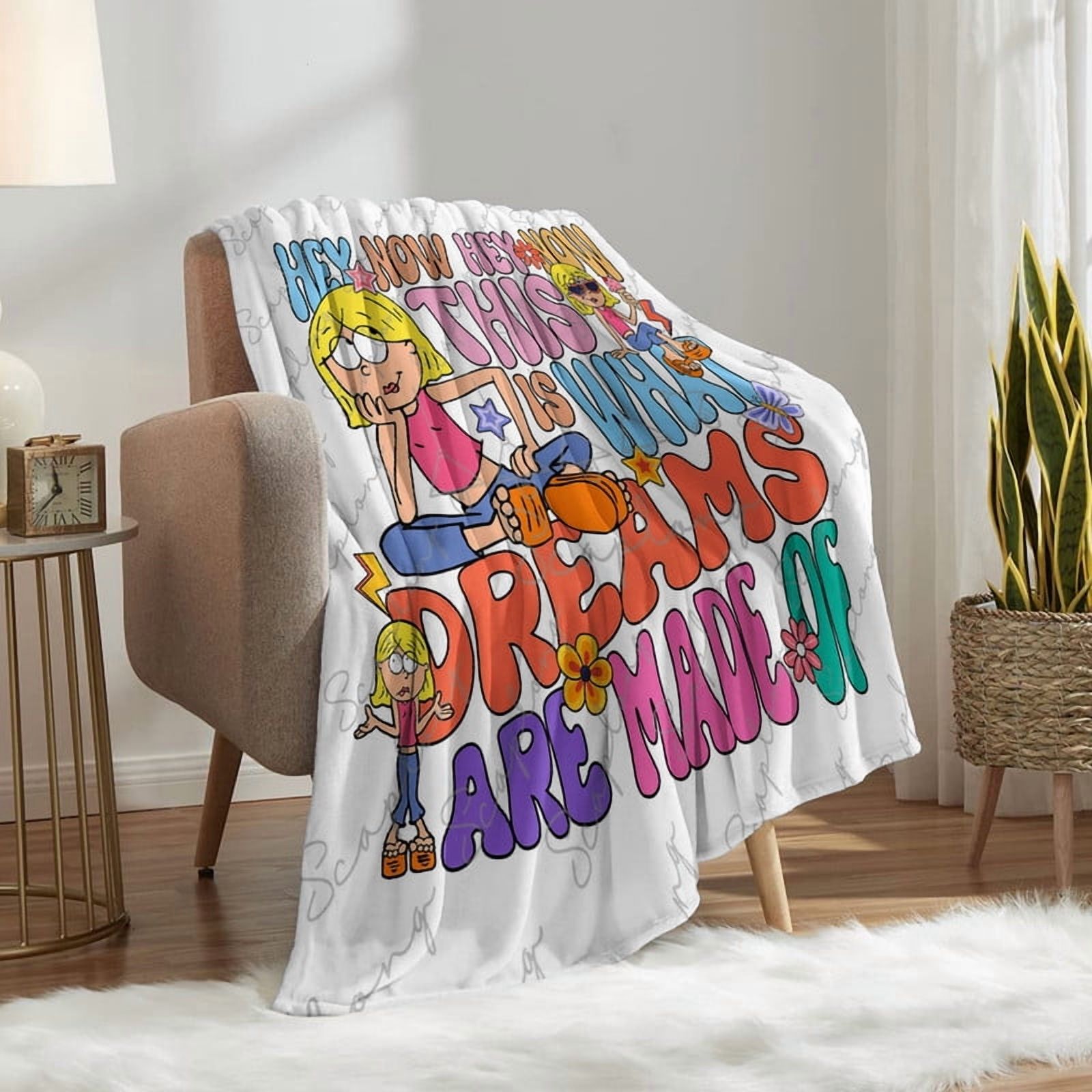 Lizzie Mcguire Banner Throw Blanket Gifts for Fans Lover Girls Boys Women Present Hoodie Him Bed 50"x60"