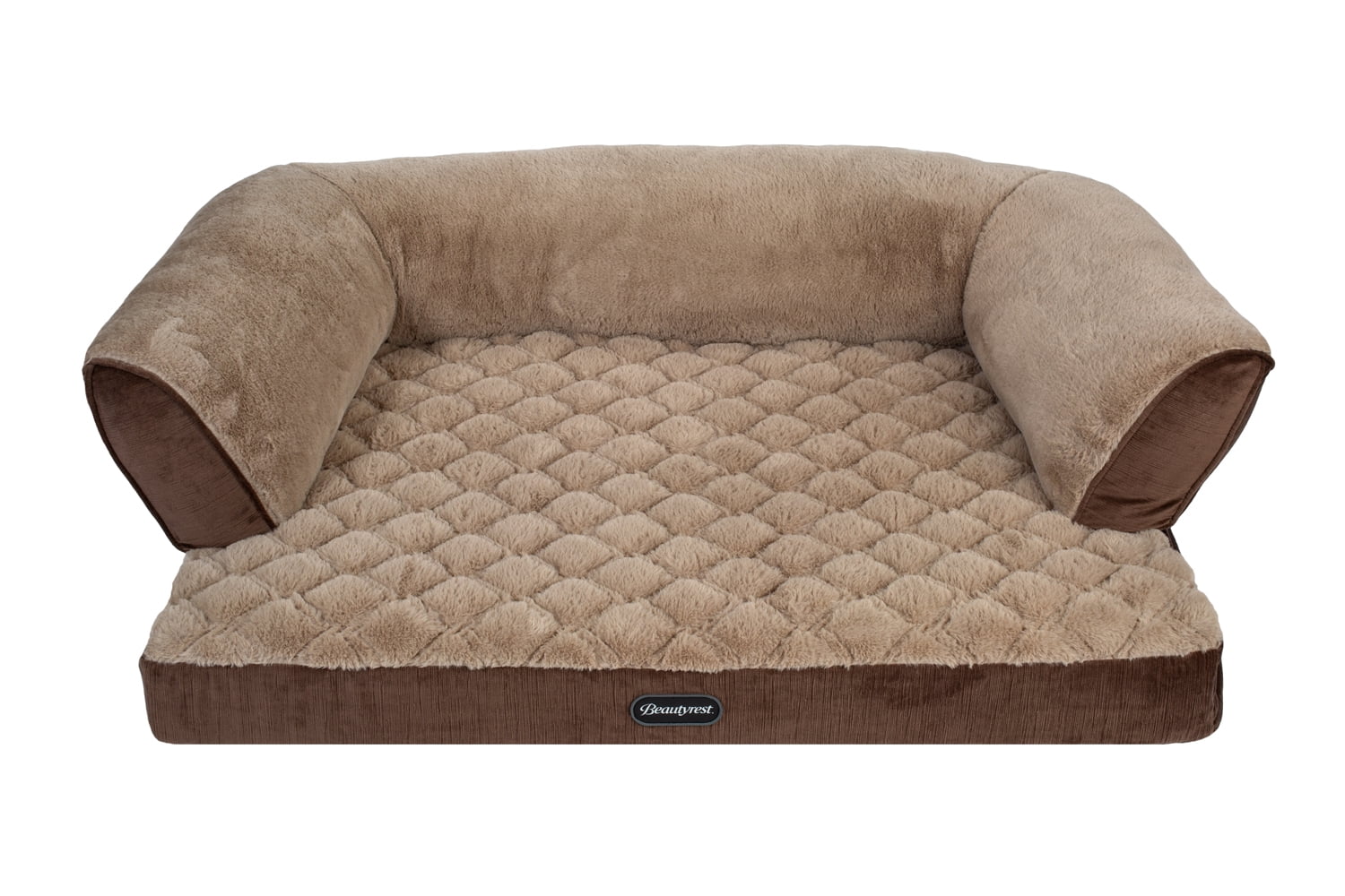 Beautyrest Large Super Lux Sofa Brown