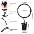 thumbnail image 2 of 18 Pack Metal Openable Curtain Rings With Clips, 1.22 Inch Interior Diameter, 2 of 2