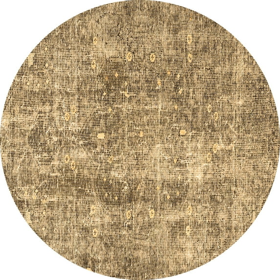 Ahgly Company Indoor Round Persian Brown Traditional Area Rugs, 8' Round