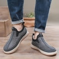thumbnail image 4 of YLYL Men Winter Warm Snow Boots Slip on Round Toe Comfort Non Slip Casual Walking Shoes, 4 of 9
