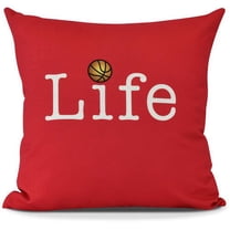 Life   Ball Word Print Outdoor Pillow