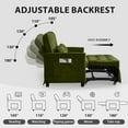 thumbnail image 6 of AISWORD 53" 3 in 1 Convertible Sleeper Sofa Bed, Pull Out Loveseat with USB Port, Towel Fabric, Green, 6 of 6