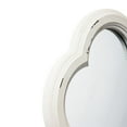 thumbnail image 6 of Sintosin Vintage Small Scalloped Wall Mirror Decorative 8.9", Hanging Distressed Finish White Rustic Quatrefoil Wooden Frame Mirrors for Wall Decor Living Room, Farmhouse Bedroom Mirror, 6 of 9