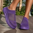 thumbnail image 6 of VeFlora Couples On Mesh Sneakers, Breathable Knit Casual Walking Shoes, Lightweight Thick Sole Platform Loafers for Men Women, Everyday Summer Comfort Shoes(Purple/43), 6 of 7