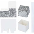 thumbnail image 5 of Glitter Paper Candy Box, Glitter Wedding Favor Box, Creative Party Paper Gift Box-Silver 25pcs-, 5 of 5