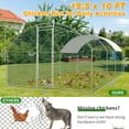 thumbnail image 4 of Ktaxon 20' x 10' Metal Chicken Coop with Run, Walkin Poultry Cage for Yard with Waterproof Cover, Doom Roof for Hen House, Duck and Rabbit, 4 of 9