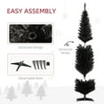 thumbnail image 4 of GVN Christmas Tree, Modern Christmas Tree,8ft Unlit Pencil Artificial Christmas Tree with Realistic Branches and 618 Tips, Plastic Base, Black, 4 of 6